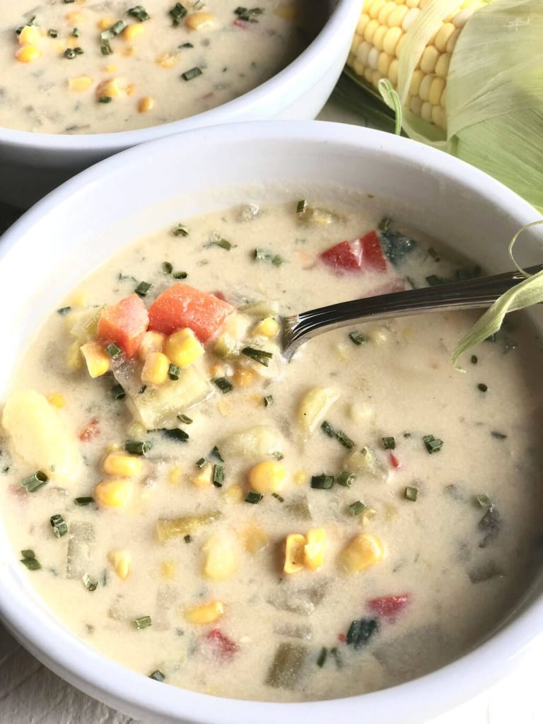 Low Fat healthy Corn Chowder