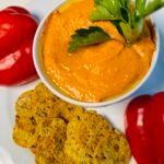 5 minute Roasted Red Pepper Hummus