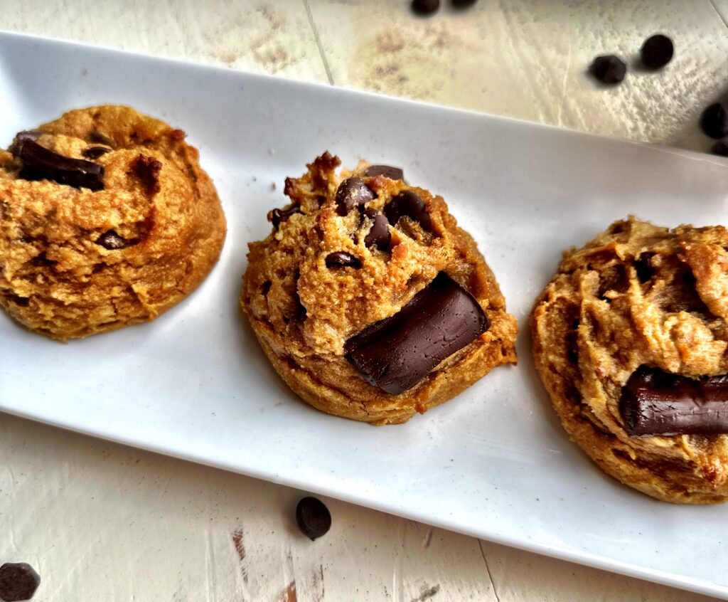 Pumpkin Peanut Butter Chocolate Chip Cookies